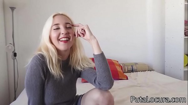 An almost virgin 18-year-old pussy&period; This blonde lady is going to love you