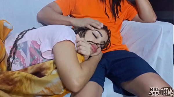 My homemade stepsister helps me with my erection problem&comma; she sucks my dick and ends up riding my cock until it cums inside her pussy